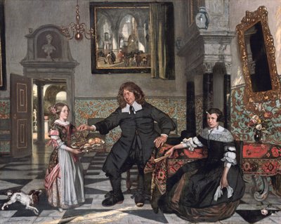 Portrait of a Family in an Interior by Emanuel de Witte